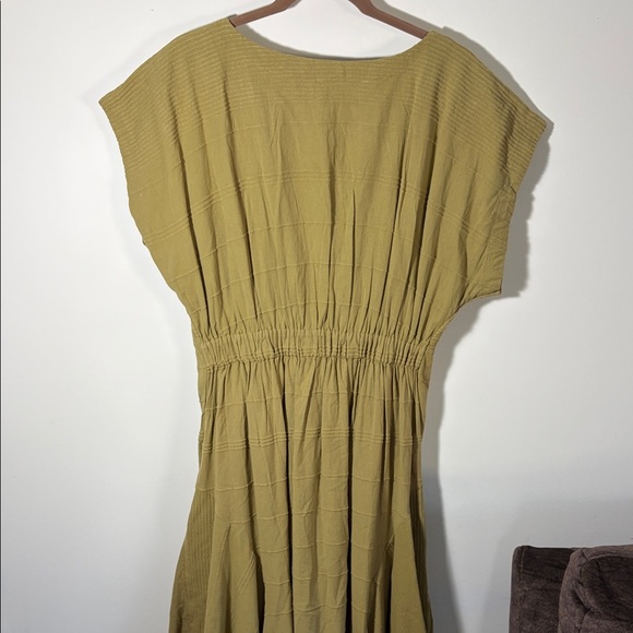 Free People Outta Here Midi Dress - Crushed Rosemary - M - NWT - 100% Cotton - Picture 11 of 14